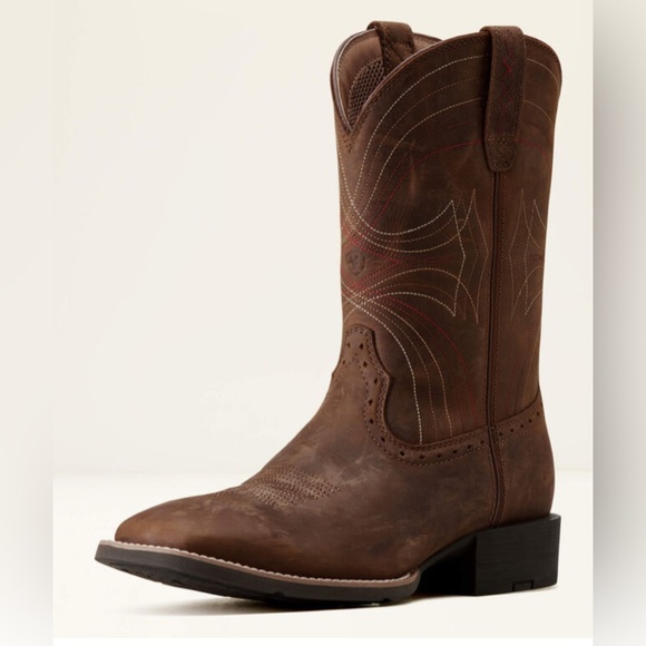 Men’s Ariat Sport Western Performance Wide Square Toe Cowboy Boot Sz 7.5D - Picture 12 of 13